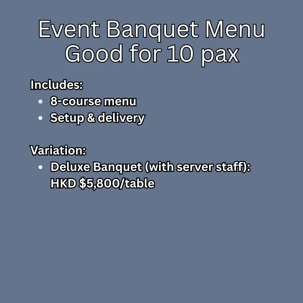 Event Banquet Menu (per table of 10 pax)