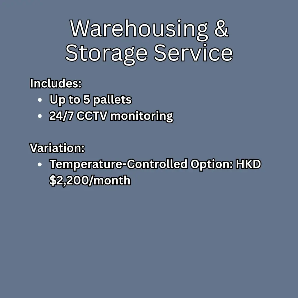 Warehousing & Storage Service (per month)
