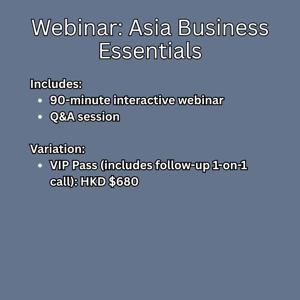 Webinar: Asia Business Essentials (per person)