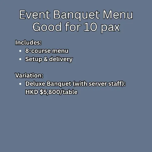Event Banquet Menu (per table of 10 pax)